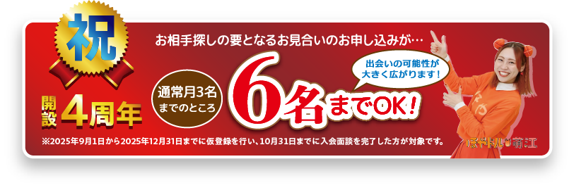 開設4周年キャンペーン